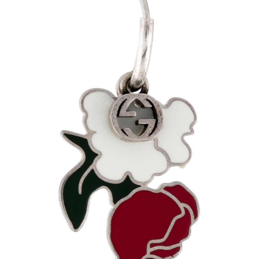 Gucci x Disney Enamel Rose Drop Earring 1pc